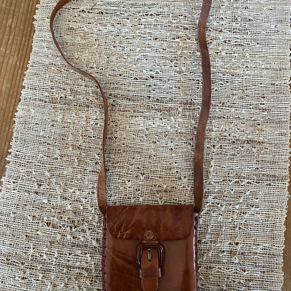Artisan Handcrafted Brown Leather Small purse NEW with Stamp - Picture 2 of 12